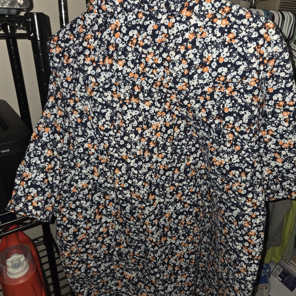 George Blue and Orange Casual Button Down Shirt - Picture 3 of 3